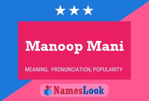 Manoop Mani Naam Poster