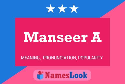 Manseer A Naam Poster