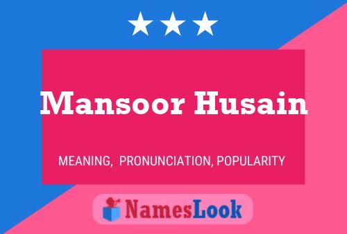 Mansoor Husain Naam Poster