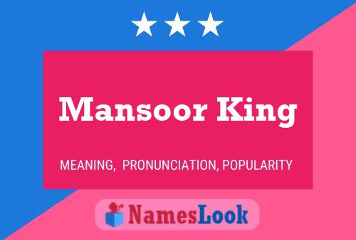 Mansoor King Naam Poster