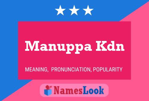 Manuppa Kdn Naam Poster