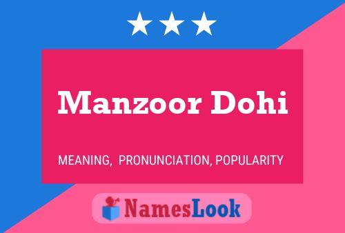 Manzoor Dohi Naam Poster