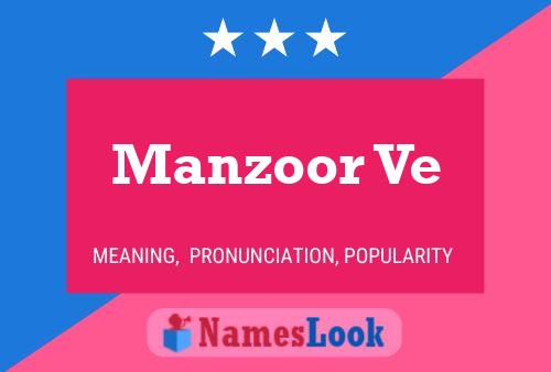 Manzoor Ve Naam Poster