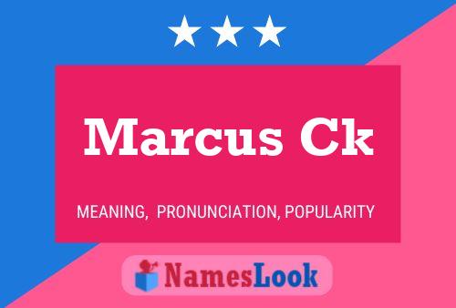 Marcus Ck Naam Poster