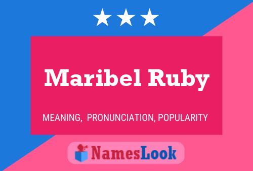 Maribel Ruby Naam Poster