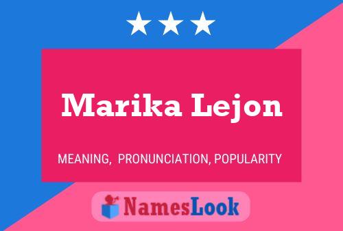 Marika Lejon Naam Poster