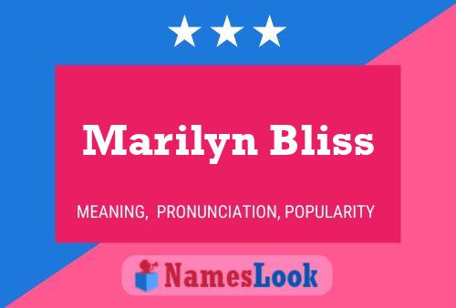 Marilyn Bliss Naam Poster