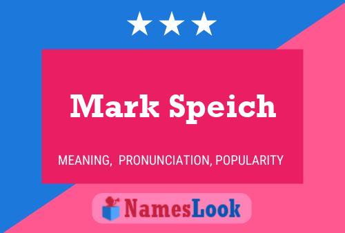 Mark Speich Naam Poster