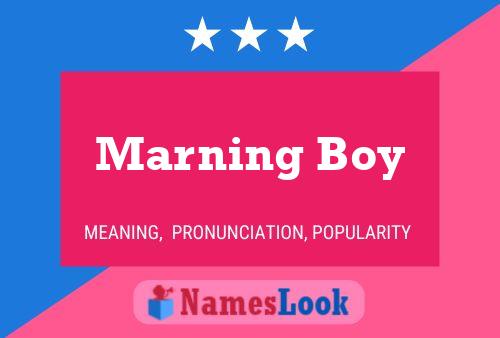 Marning Boy Naam Poster