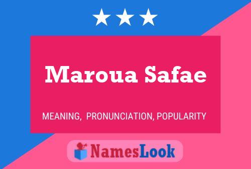 Maroua Safae Naam Poster