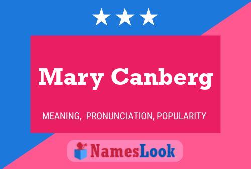 Mary Canberg Naam Poster