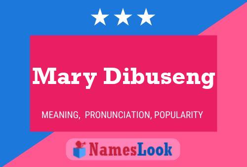 Mary Dibuseng Naam Poster