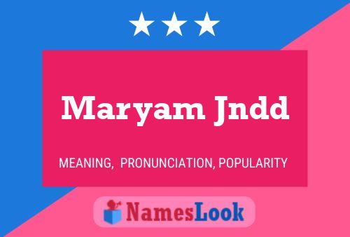 Maryam Jndd Naam Poster