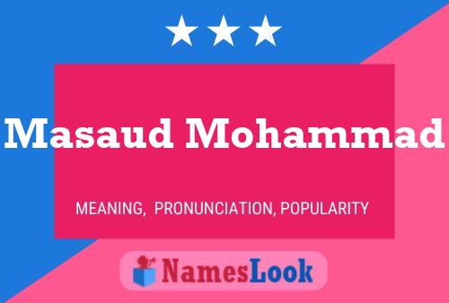 Masaud Mohammad Naam Poster