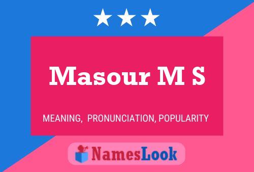 Masour M S Naam Poster