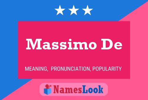 Massimo De Naam Poster