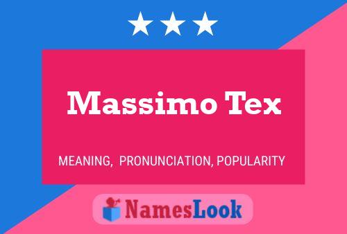 Massimo Tex Naam Poster