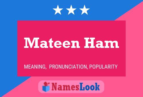 Mateen Ham Naam Poster