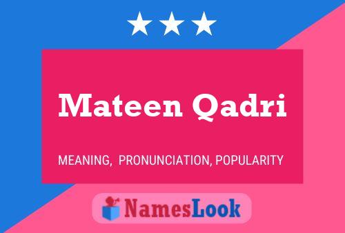 Mateen Qadri Naam Poster