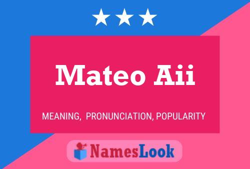 Mateo Aii Naam Poster