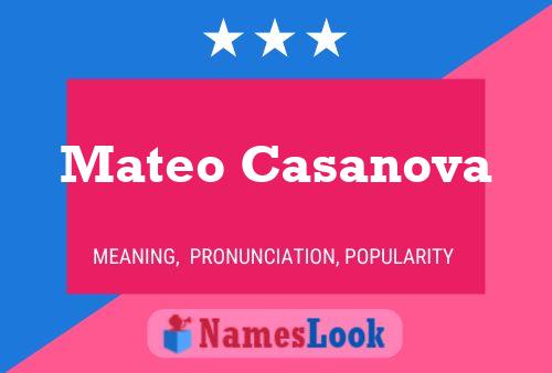 Mateo Casanova Naam Poster