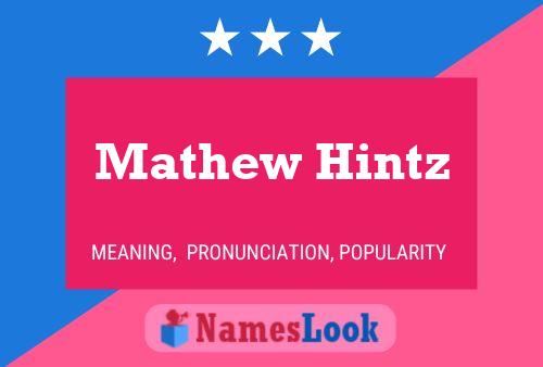 Mathew Hintz Naam Poster