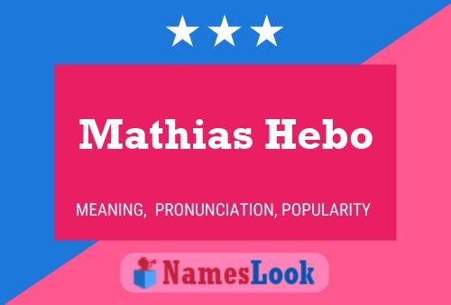 Mathias Hebo Naam Poster