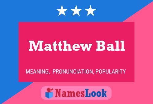 Matthew Ball Naam Poster