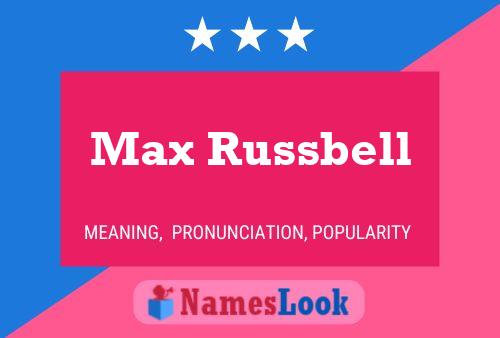 Max Russbell Naam Poster