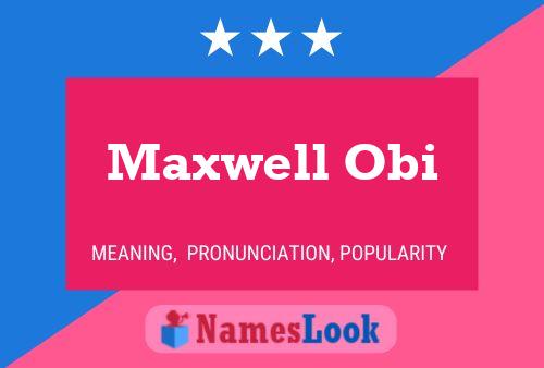 Maxwell Obi Naam Poster