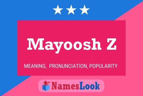 Mayoosh Z Naam Poster