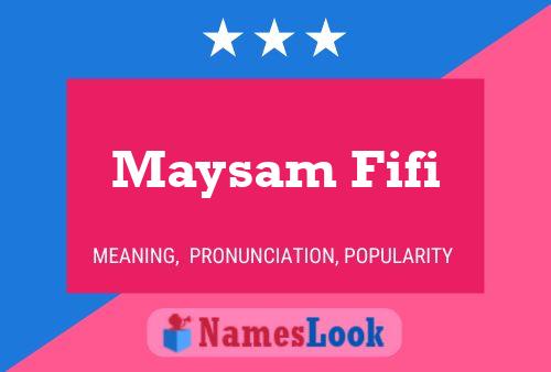 Maysam Fifi Naam Poster