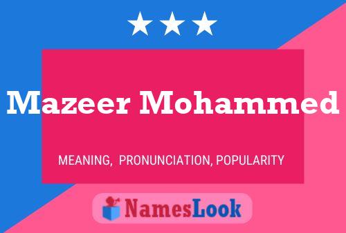 Mazeer Mohammed Naam Poster