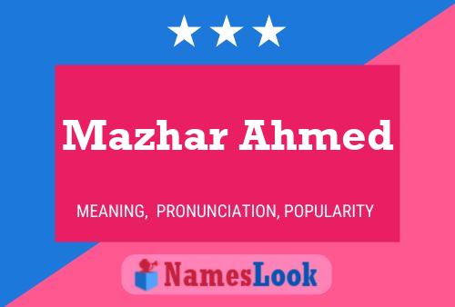 Mazhar Ahmed Naam Poster