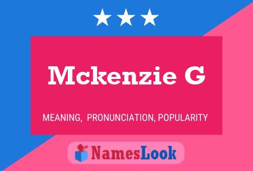 Mckenzie G Naam Poster