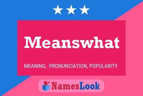 Meanswhat Naam Poster