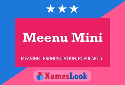 Meenu Mini Naam Poster