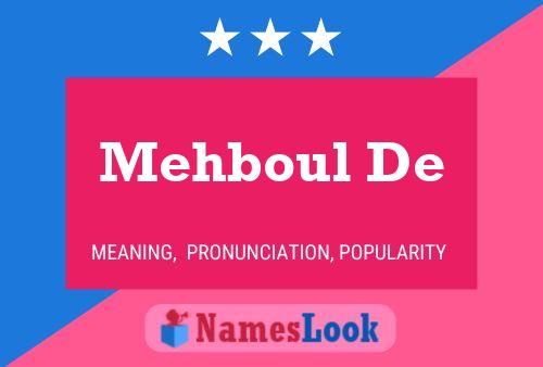 Mehboul De Naam Poster