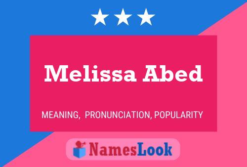 Melissa Abed Naam Poster