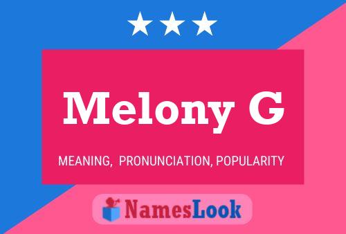 Melony G Naam Poster