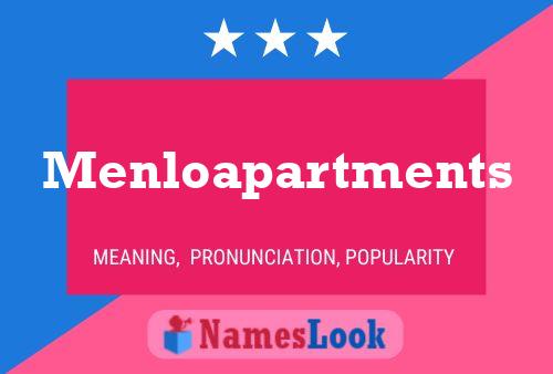 Menloapartments Naam Poster