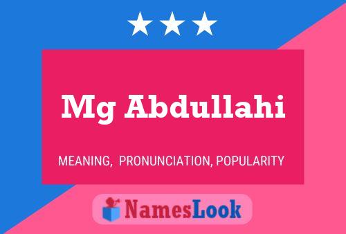 Mg Abdullahi Naam Poster