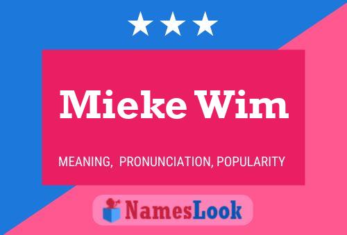 Mieke Wim Naam Poster