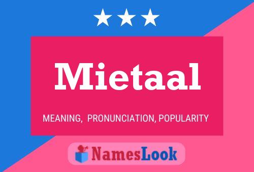 Mietaal Naam Poster