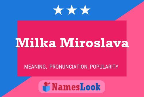 Milka Miroslava Naam Poster