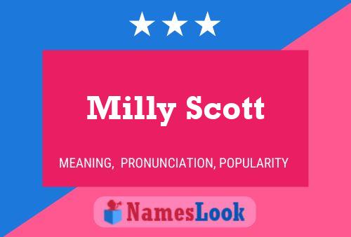 Milly Scott Naam Poster