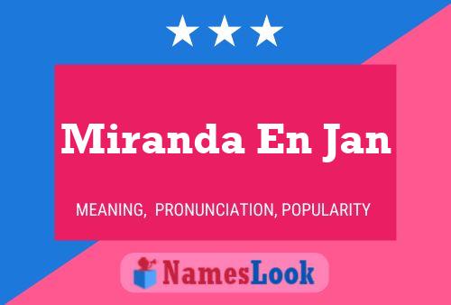 Miranda En Jan Naam Poster