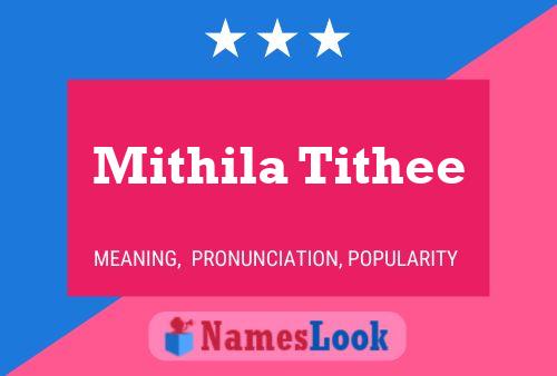 Mithila Tithee Naam Poster