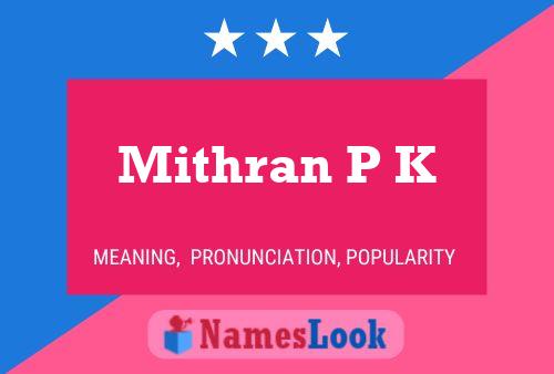 Mithran P K Naam Poster