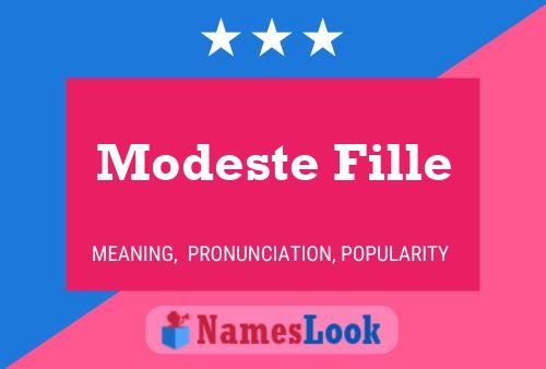 Modeste Fille Naam Poster